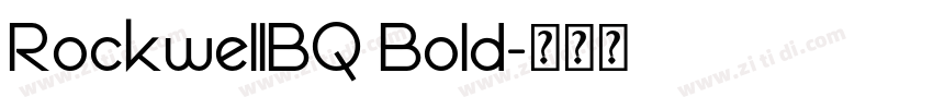 RockwellBQ Bold字体转换